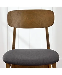 Best Choice Products 2-Piece Farmhouse Counter Height Bar Stool Set with Cushioned Seat, Wooden Backrest
