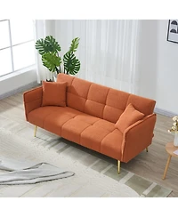 Streamdale Furniture 70'' Teddy Fleece Convertible Sofa Bed