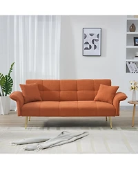 Streamdale Furniture 70'' Teddy Fleece Convertible Sofa Bed