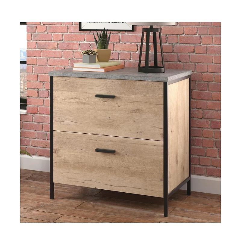 Sauder Market Commons File Cabinet, Prime Oak finish