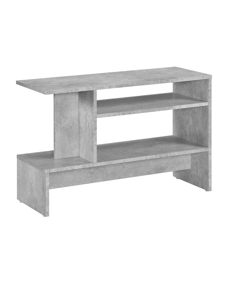 Kings Brand Furniture Modern Sofa Table with Open Shelving, 32" Slim Wood Accent Storage Shelf for Living Room, Entryway, or Bedroom