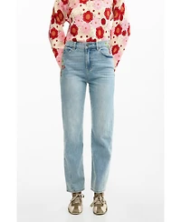 Desigual Women's Straight floral jeans