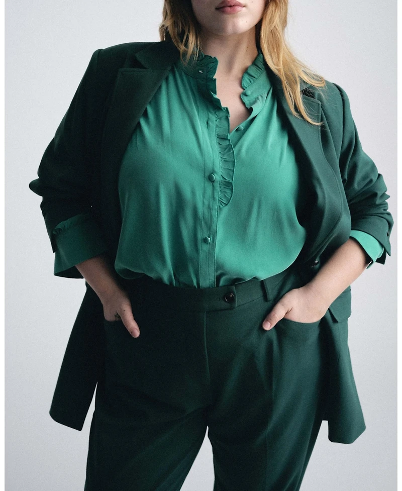 Universal Standard Plus Endora Stretch Cupro Blouse