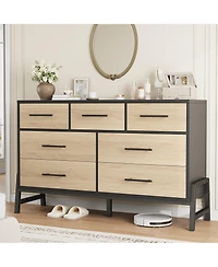 gaomon 7-Drawer Dresser for Bedroom, 52" Wide Freestanding Wooden Storage Chest