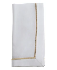 Saro Lifestyle Embroidered Line Design Napkins, Set of 4
