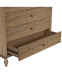 Streamdale Furniture 4-Drawer Chest with Solid Wood Foot