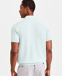 Club Room Men's Short-Sleeve Linen and Cotton Engineer Sweater, Macy's Exclusive