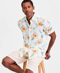 Club Room Men's Hola Floral Linen Short Sleeve Shirt, Macy's Exclusive