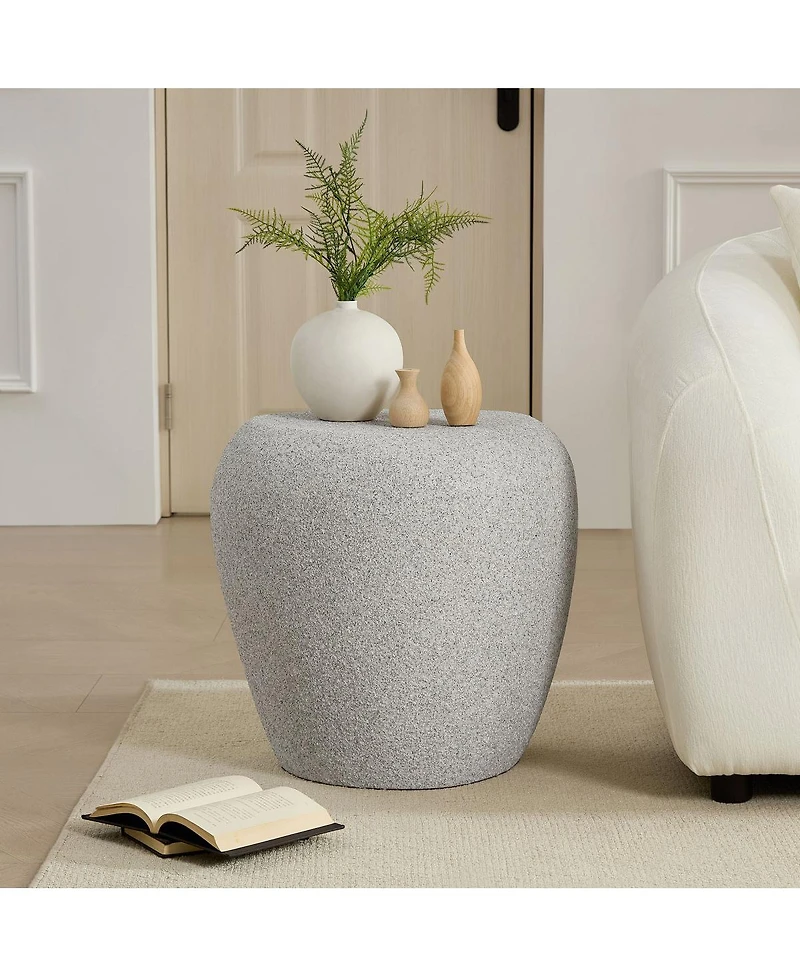 Streamdale Furniture Fiberglass Elliptical Coffee Table Set