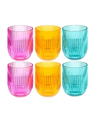 Abode Homewares Mesa Acrylic Stemless Wine Glasses, Set of 6