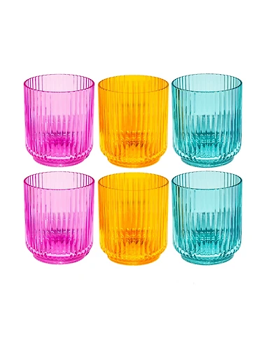 Abode Homewares Mesa Acrylic Drinking Glasses, Set of 6