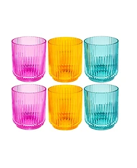 Abode Homewares Mesa Acrylic Drinking Glasses, Set of 6