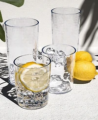 Abode Homewares Hammered Rustic Acrylic Drinking Glasses