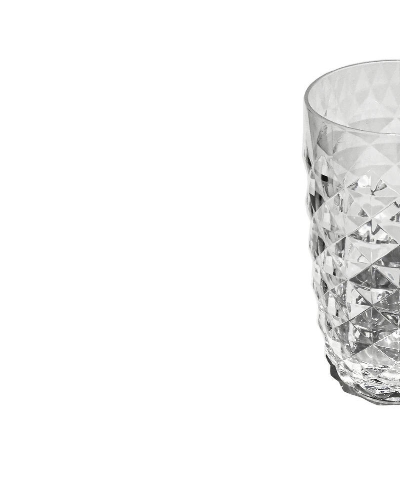 Abode Homewares Diamond Cut Acrylic Drinking Glasses