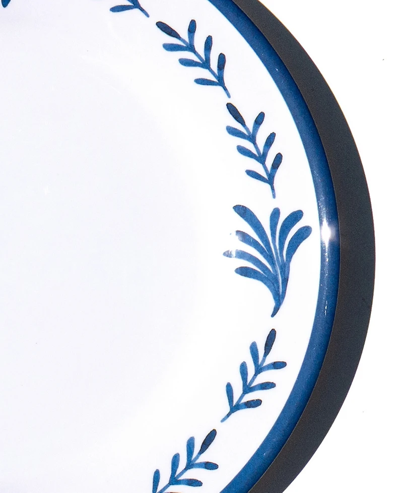 Abode Homewares Medallion Flower NewWave Melamine Dinner Plates, Set of 6