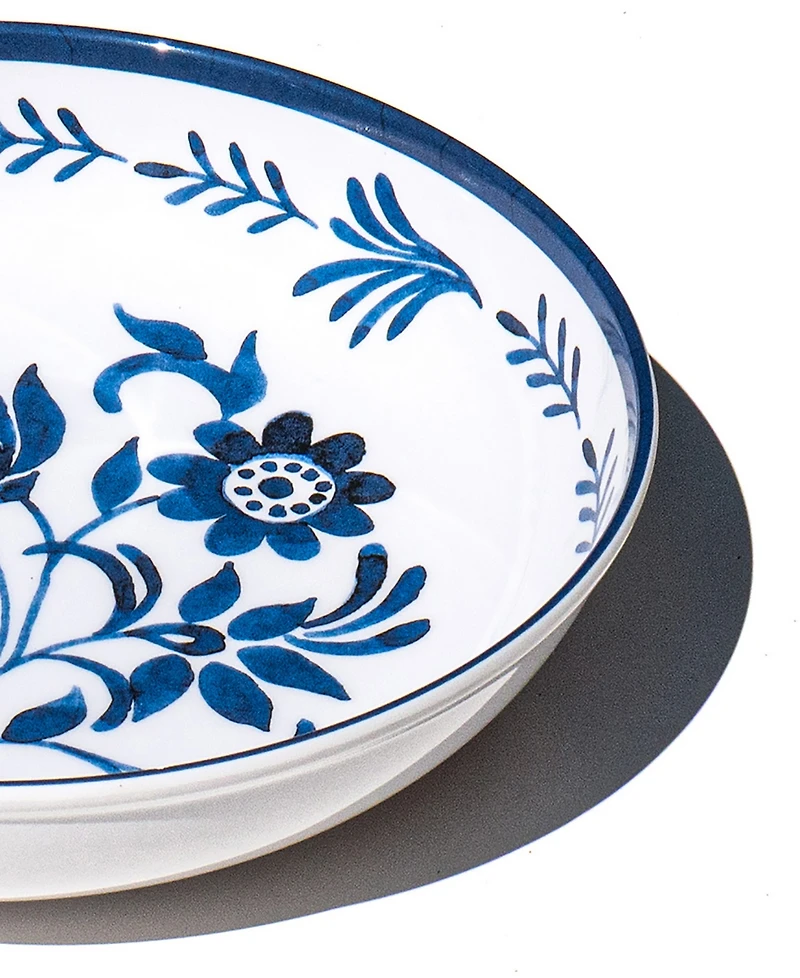 Abode Homewares Medallion Flower NewWave Melamine Low Bowls, Set of 6