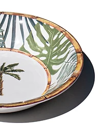 Abode Homewares Rainforest Palm 13.8" Melamine Serving Bowl