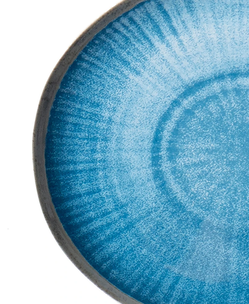 Abode Homewares Coastal Reactive NewWave Melamine Salad Plates, Set of 6