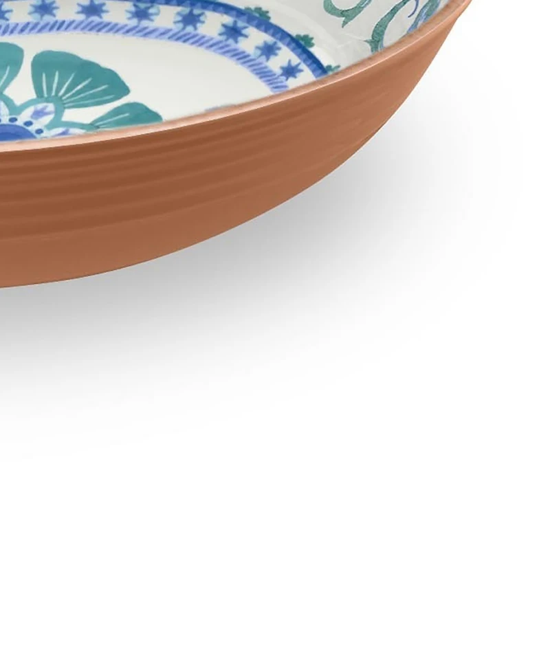 Abode Homewares Rio Turquoise Floral Melamine Oval Serve Bowl