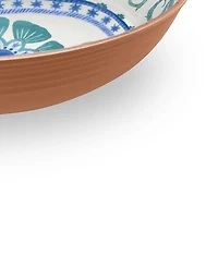 Abode Homewares Rio Turquoise Floral Melamine Oval Serve Bowl
