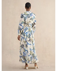 Hobbs London Women's Shanice Belted Maxi Shirt Dress