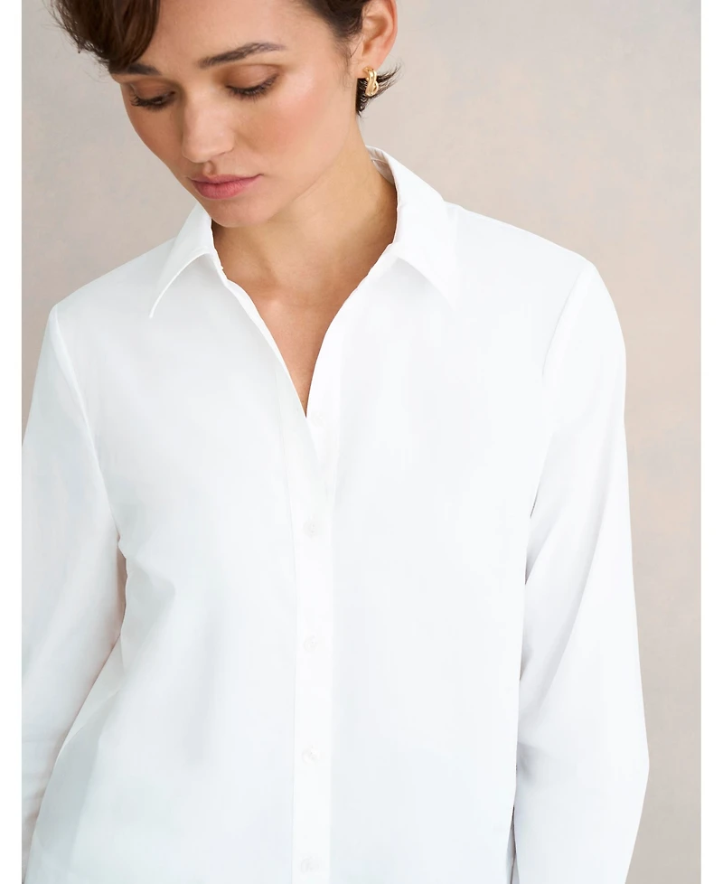 Hobbs London Women's Andie Long Sleeve Button Up Shirt
