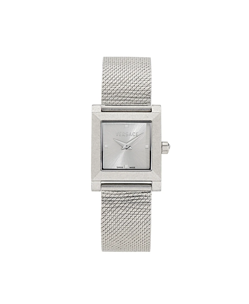 Versace Women's Mosaic Silver Stainless Steel Strap Watch 22x22mm