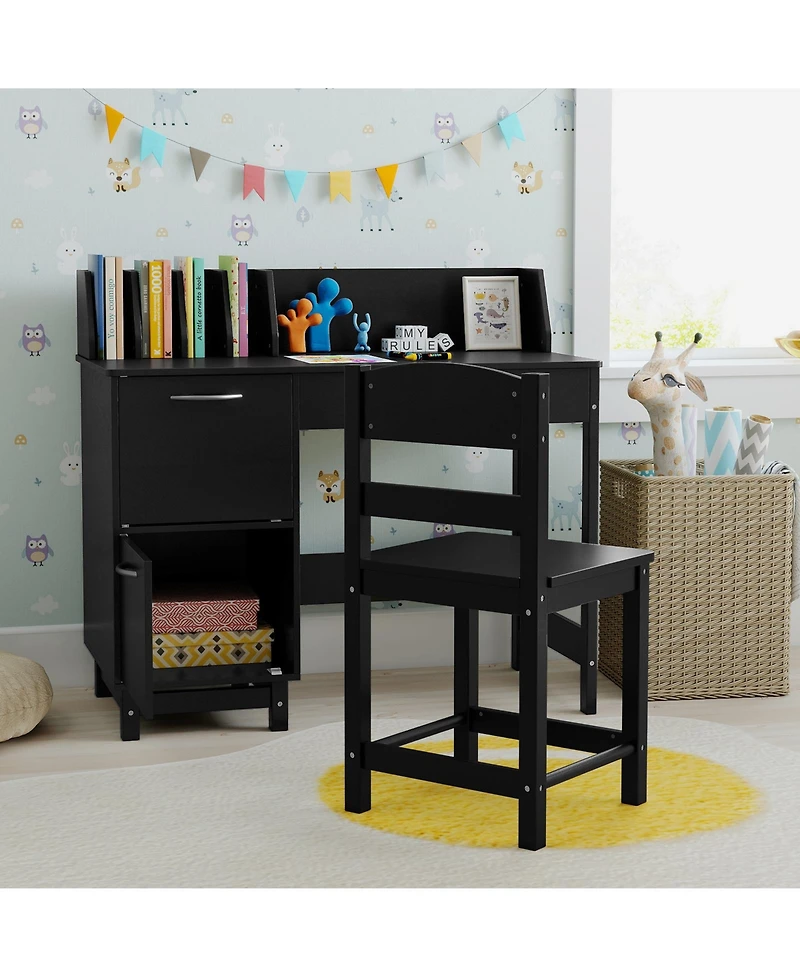Slickblue Kids Wooden Study Desk and Chair Set for Learning Writing