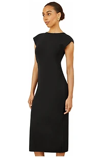 Yumi Women's Knitted Ruched Midi Dress