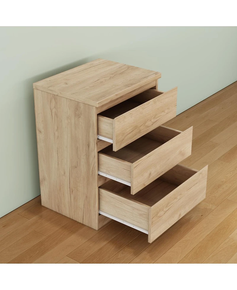 Streamdale Furniture 3-Drawer Handle-Free Nightstand/Side Table