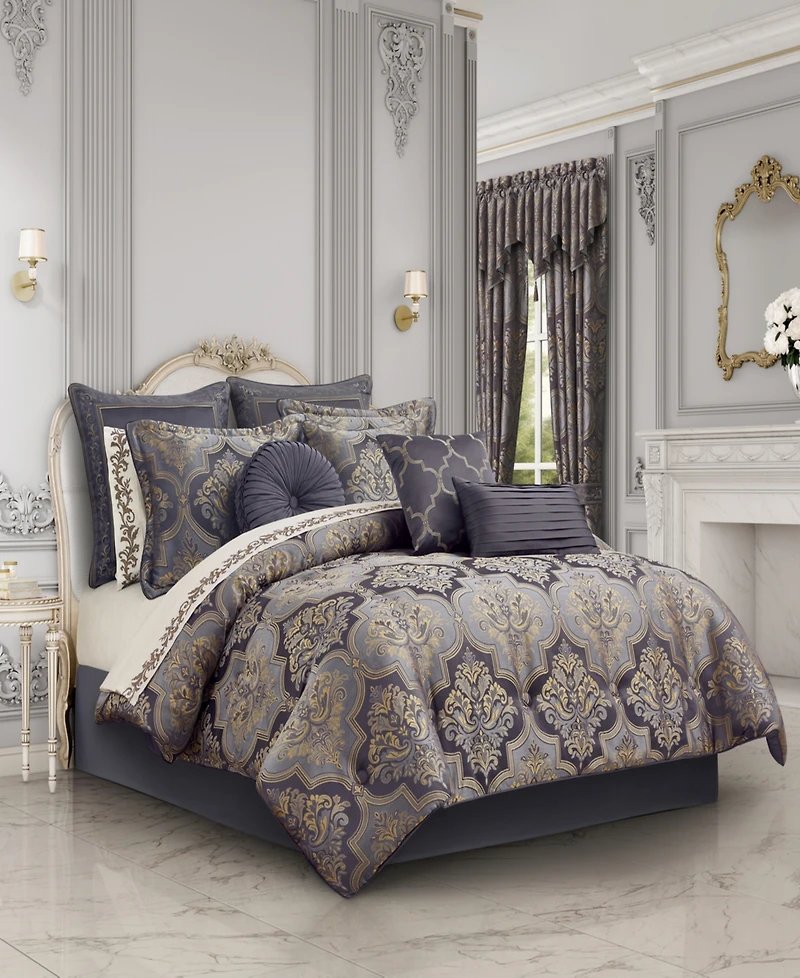 Five Queens Court Manchester Floral 4-Piece Comforter Set