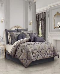 Five Queens Court Manchester Floral 4-Piece Comforter Set