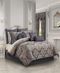 Five Queens Court Manchester 4 Piece Print Comforter Sets