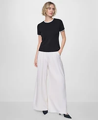 Dkny Women's Crewneck Short-Sleeve Top
