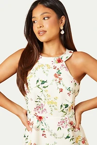 Oasis Women's Ottoman Twill Halter Midi Dress