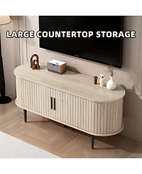 Streamdale Furniture Modern Tv Stand with Storage and Sliding Door