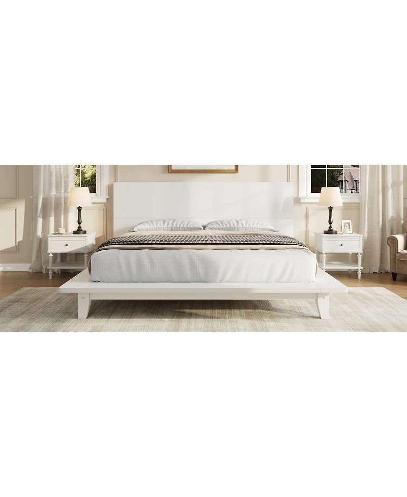 Streamdale Furniture Platform Bed Frame with Headboard