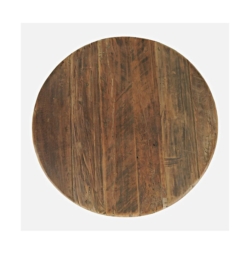 Jofran Reclamation 36" Round Rustic Reclaimed Solid Wood Coffee Table