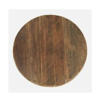 Jofran Reclamation 36" Round Rustic Reclaimed Solid Wood Coffee Table