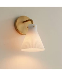Possini Euro Design Cielo 9" High Warm Brass Wall Sconce