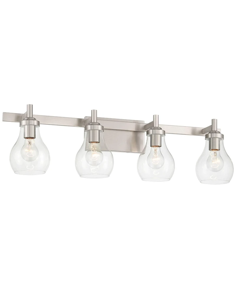 Possini Euro Design Possini Euro Danvers 31" Wide Brushed Nickel 4-Light Bath Light