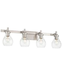 Possini Euro Design Possini Euro Danvers 31" Wide Brushed Nickel 4-Light Bath Light