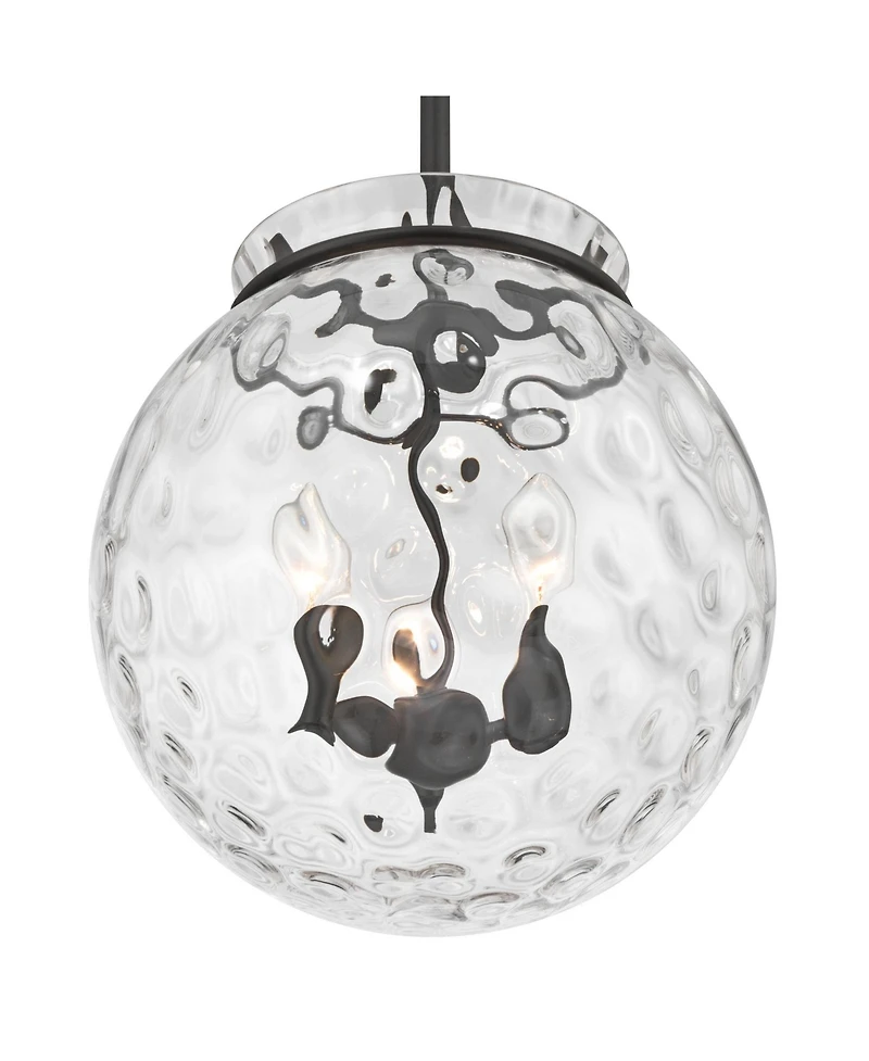 Possini Euro Design Kodi 12inch Wide Bronze Water Glass 3-Light Pendant Light