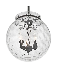 Possini Euro Design Kodi 12inch Wide Bronze Water Glass 3-Light Pendant Light