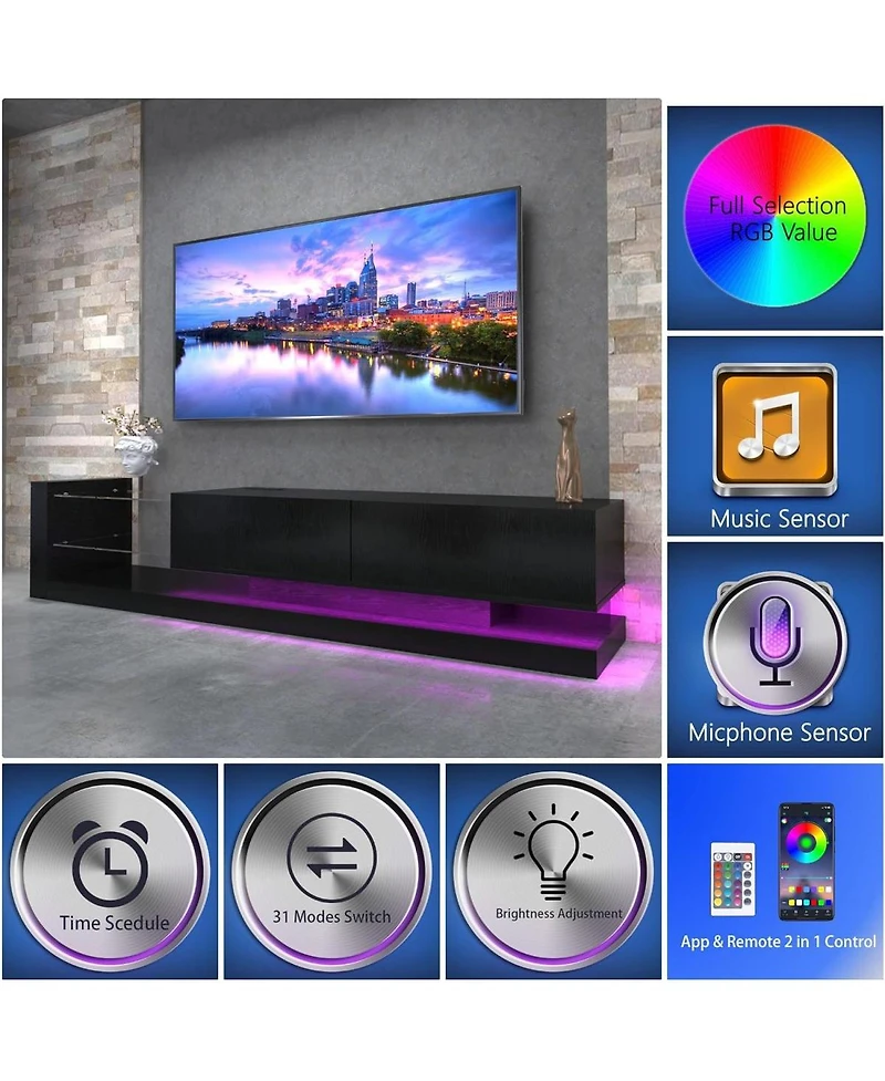Streamdale Furniture Led Tv Stand Outlet
