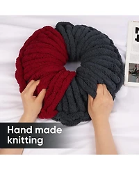 Gnuadz 64 Ounce Chunky Chenille Yarn for Hand Knitting Blanket 8 Pack