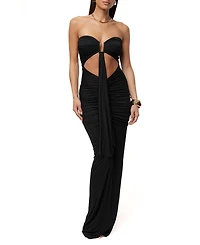 Jluxlabel Women's Atlantis Drape Maxi Dress