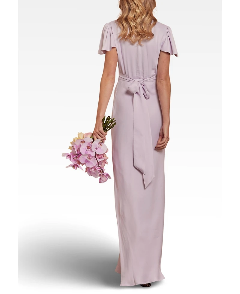 Maids to Measure Women's Chelsea Satin V-Neck Bridesmaid Dress