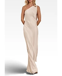 Maids to Measure Women's Cressida Satin Asymmetric Dress