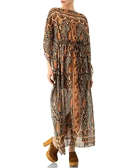 Ivonne Women's Long Batwing Sleeve Dress